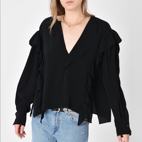 Etoile Isabel Marant Welby Ruffle Blouse - Picture 7 of 9